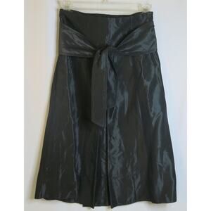 ZARA Shiny Knee Length Skirt Size S Women Pleated Black Whimsy Goth Witchy